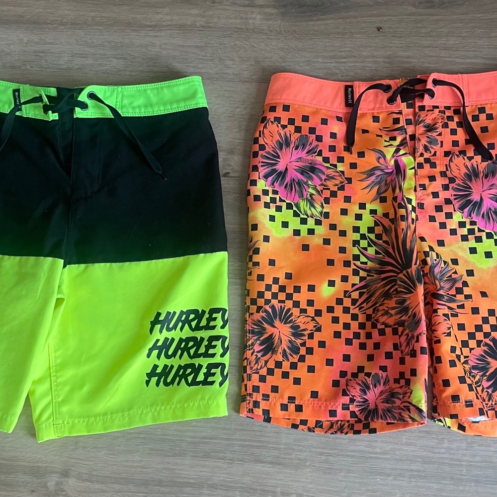 Bundle of two Hurley boys swimsuits size 10
